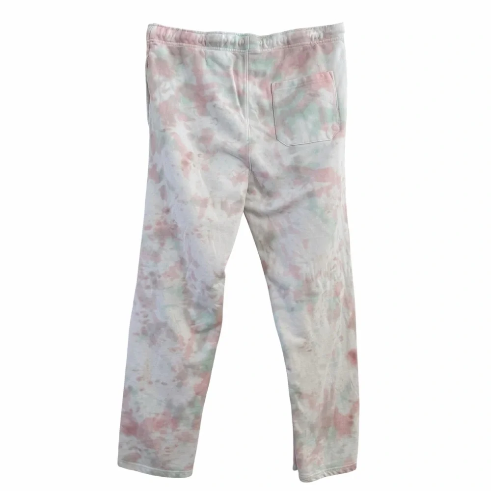 Guess X Friends With You Tie Dye Sweatpants Logo Pastel Pink Green Size Medium